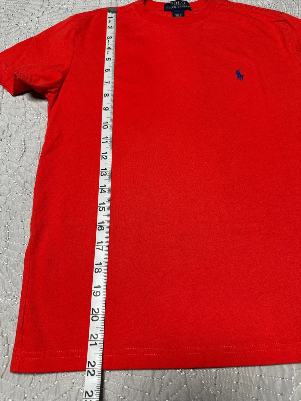 Ralph Lauren Polo Boys 2-Piece Red Tee with Black Polo Joggers, EUC, Size Medium